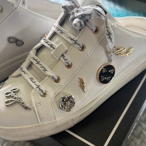 Karl Lagerfeld White Sneakers with Decorative Accents